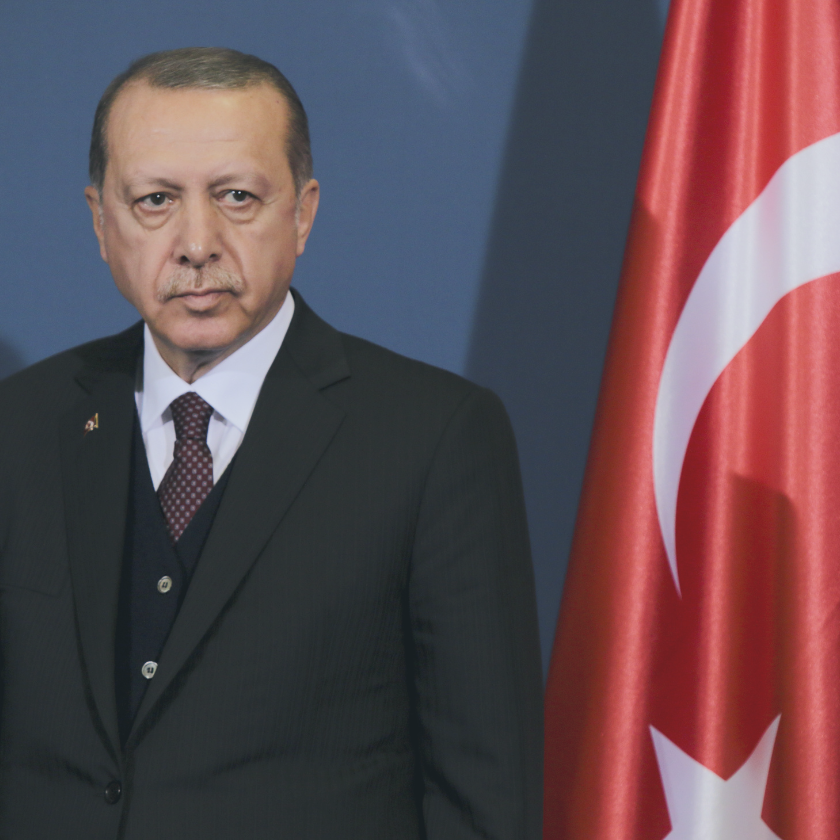 Le président turc Recep Tayyip Erdogan lors de sa visite officielle en Serbie