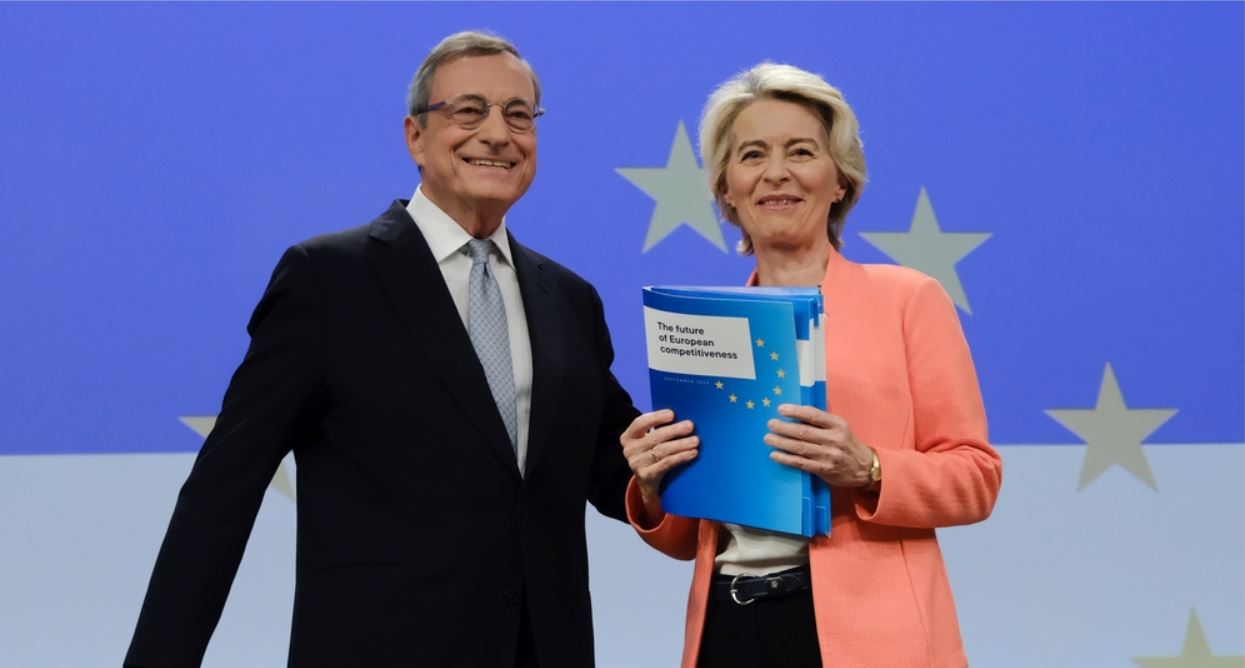 Mario Draghi et Ursula von der Leyen, Bruxelles - 9 septembre 2024 