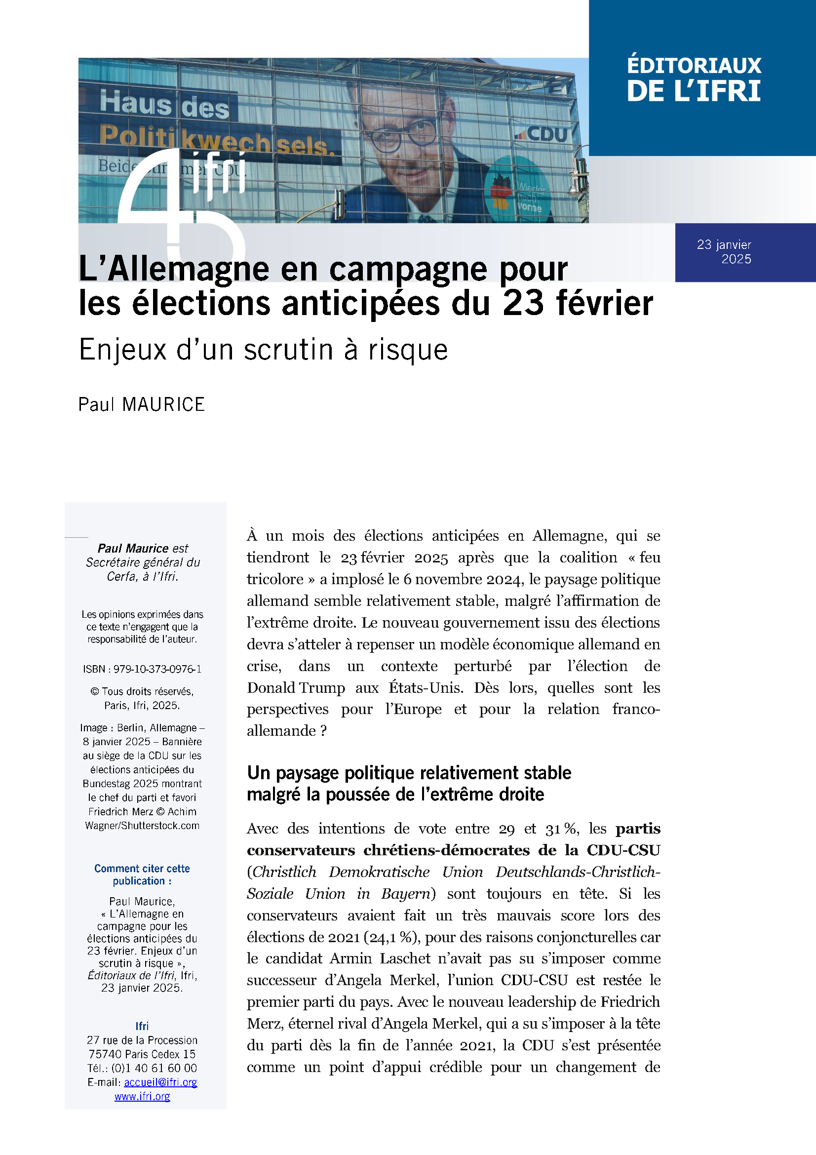 Couv_Elections anticipées en Allemagne du 23 février