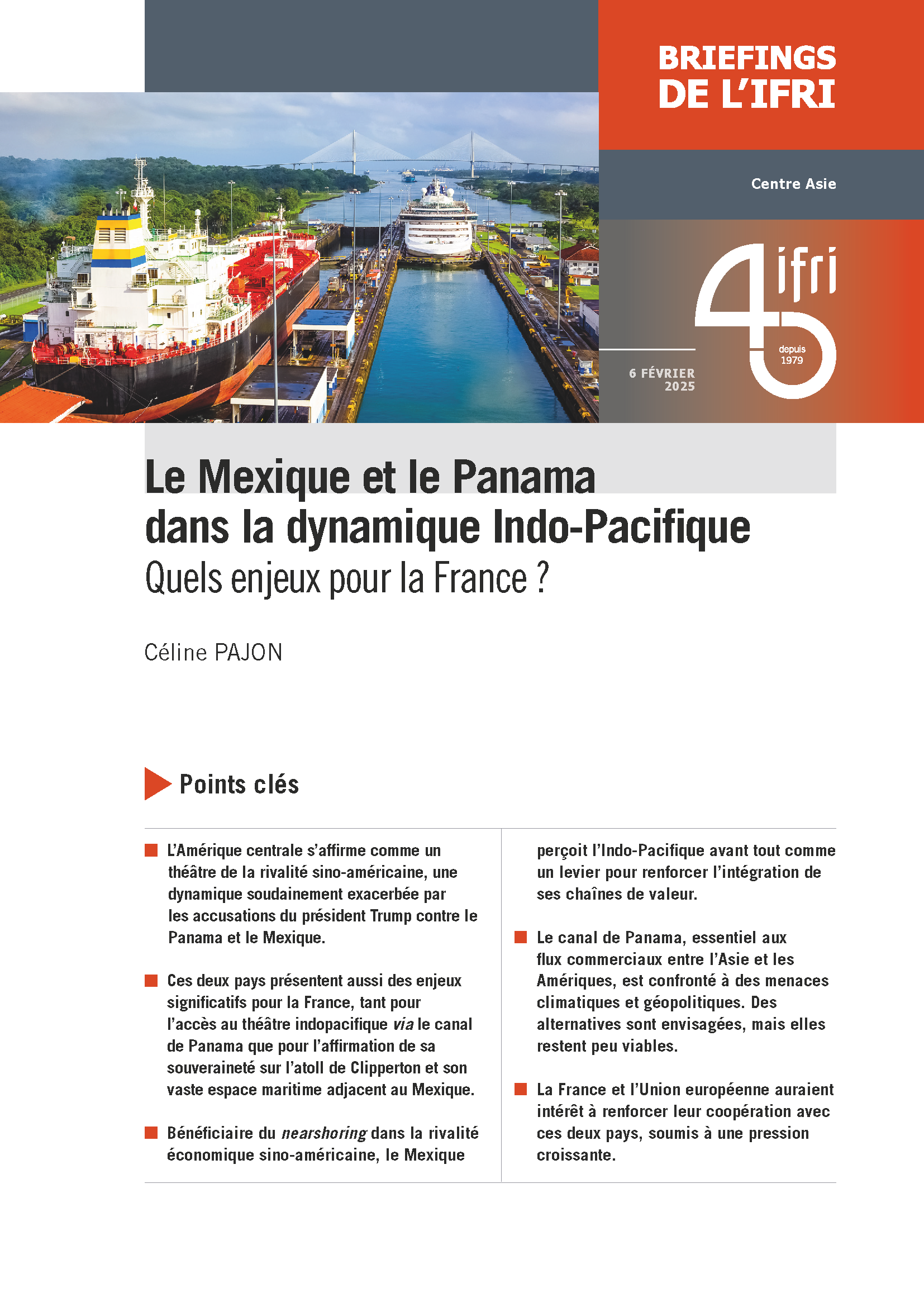 Le Mexique et le Panama dans la dynamique Indo-Pacifique. Quels enjeux pour la France ?