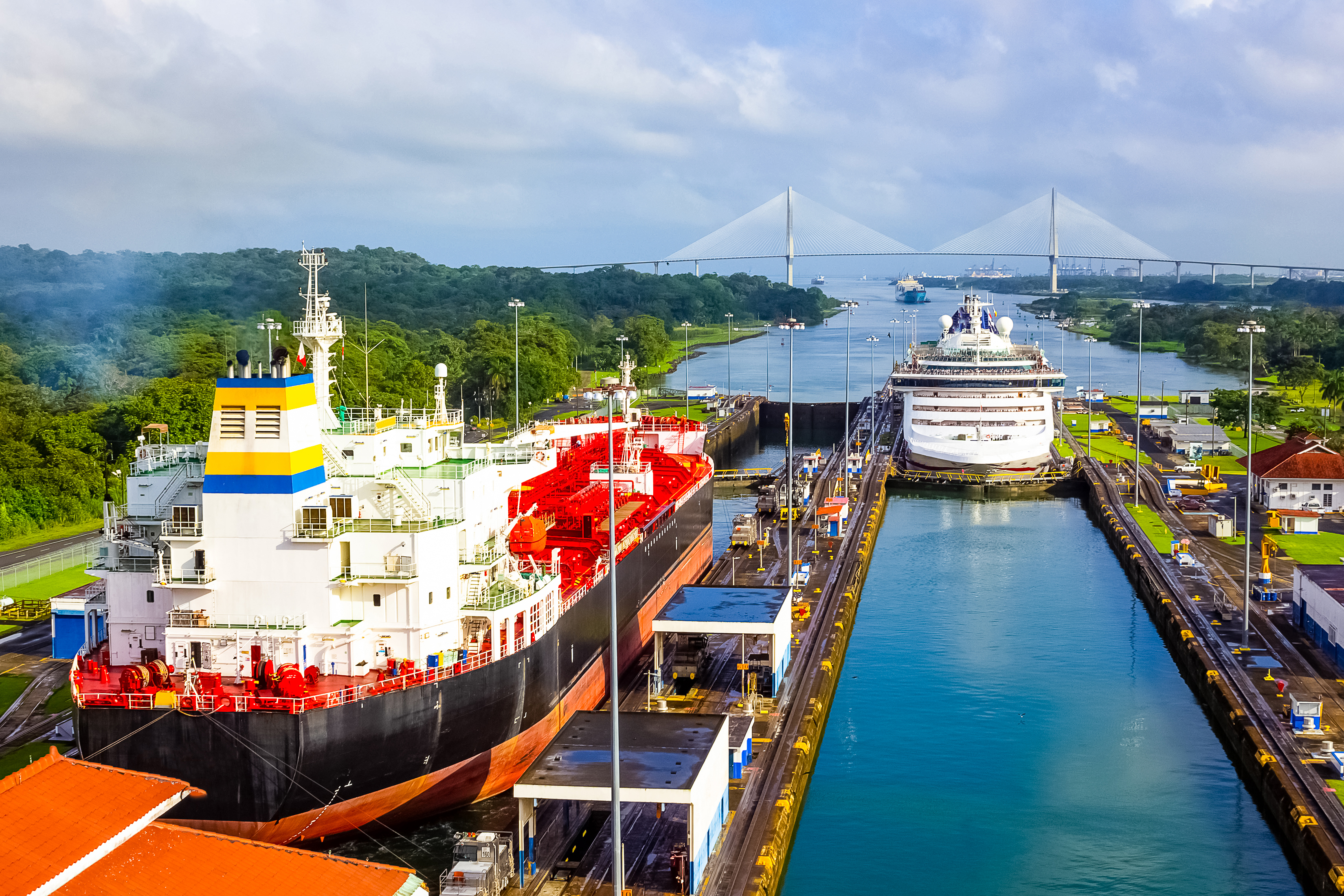 Vue sur le canal du Panama