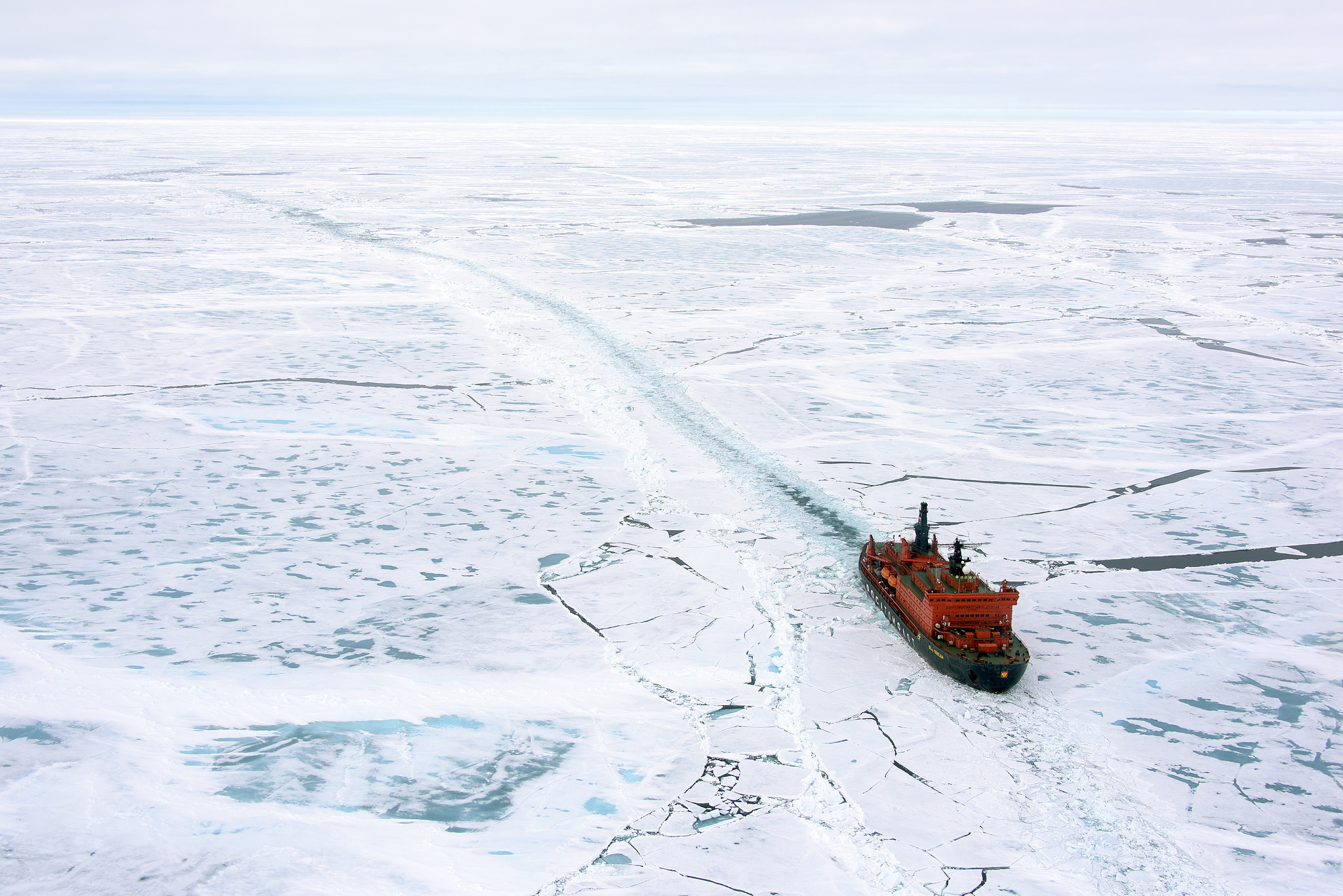 Icebreaker in the Arctic