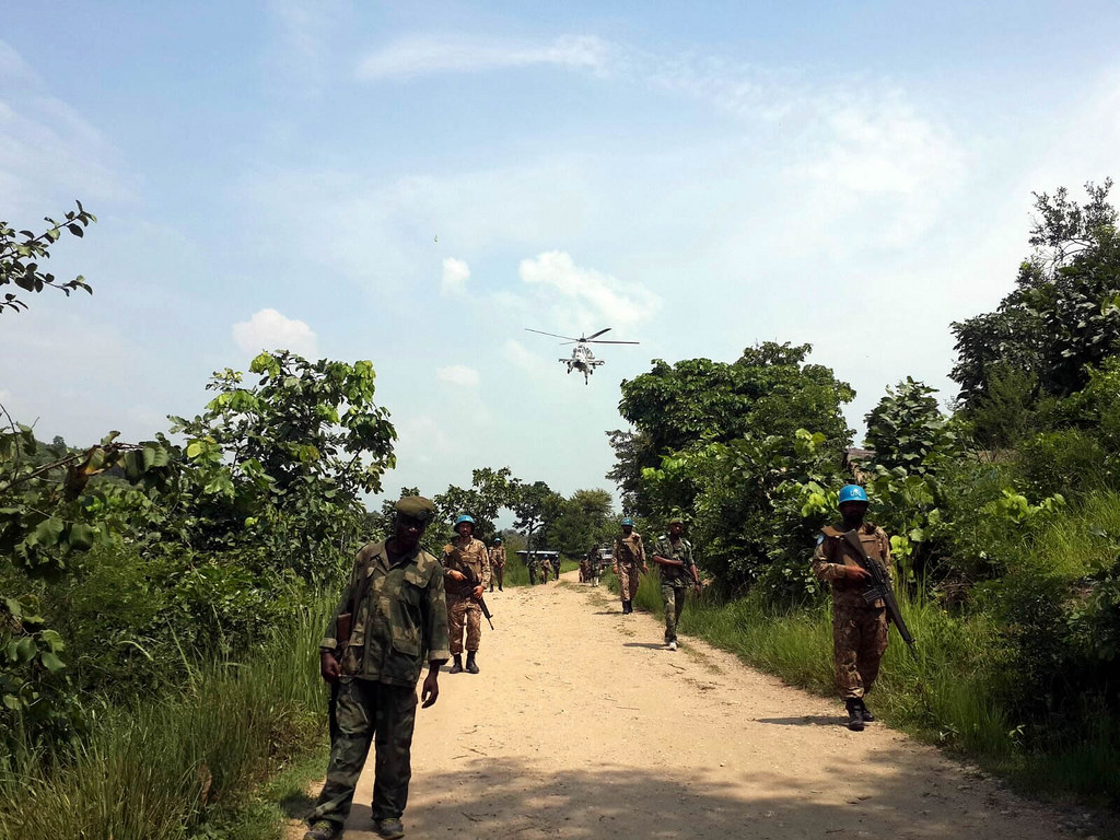 Patrouille de la MONUSCO dans la ville d’Uvira, Sud-Kivu, RDC.