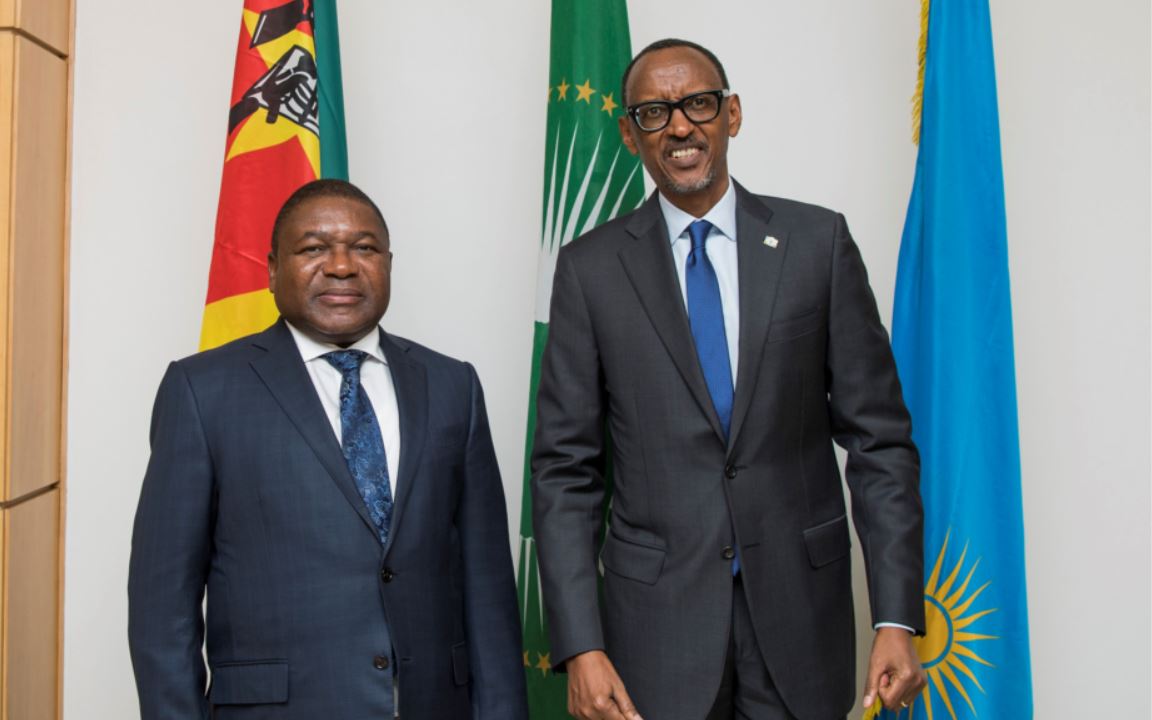 President Kagame holds bilateral talks with President Filipe Nyusi of Mozambique, July 2018