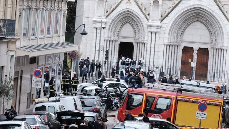 Die Basilika von Notre Dame in Nizza, wo ein junger Tunesier drei Menschen tötete 