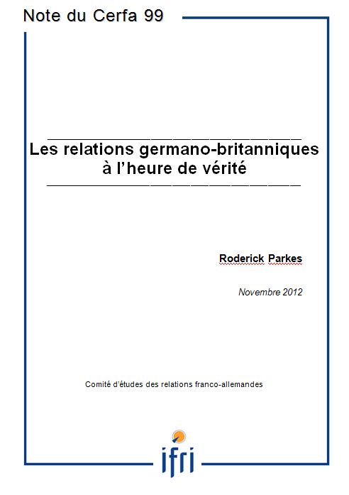 Les relations germano-britanniques  à l'heure de vérité