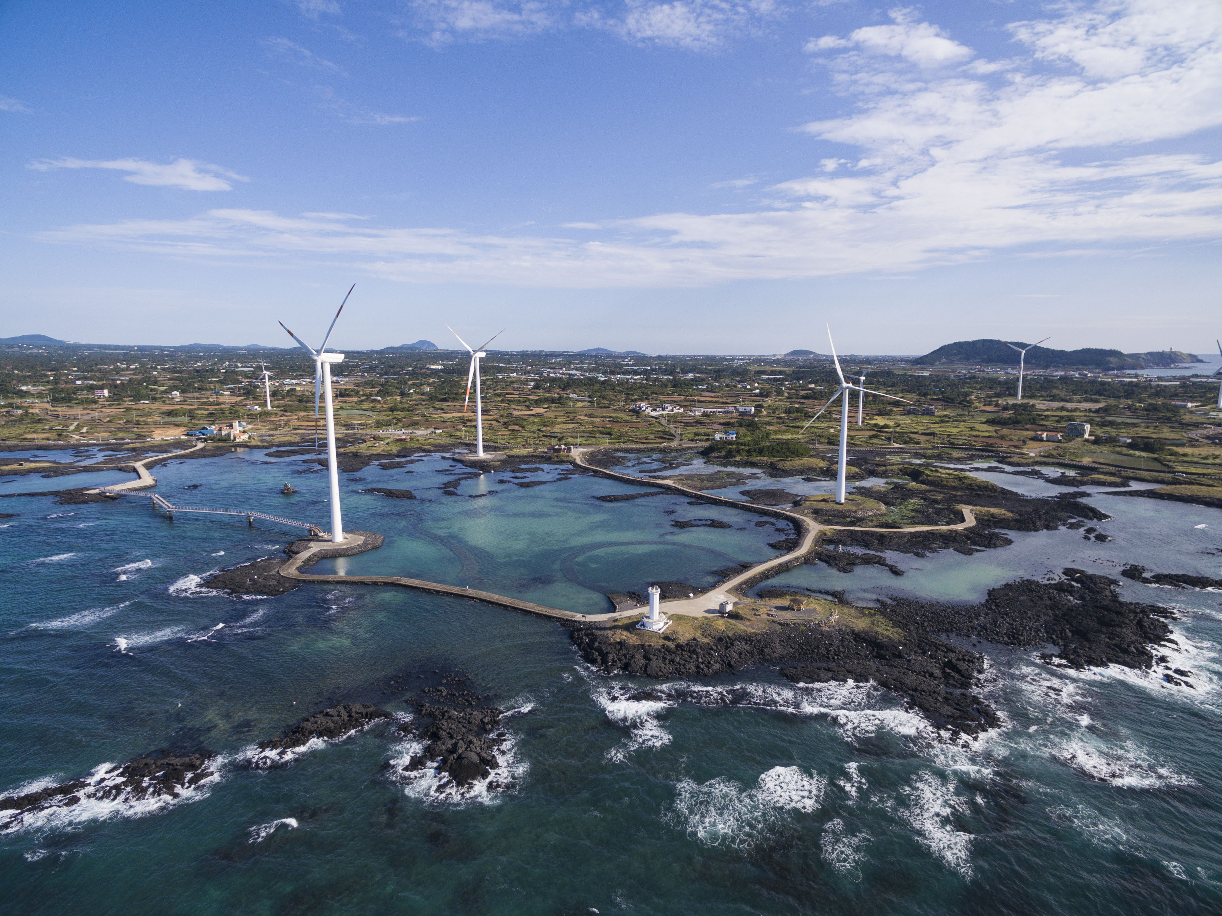 Shutterstock / Wind turbines on Juju Islands, South Korea