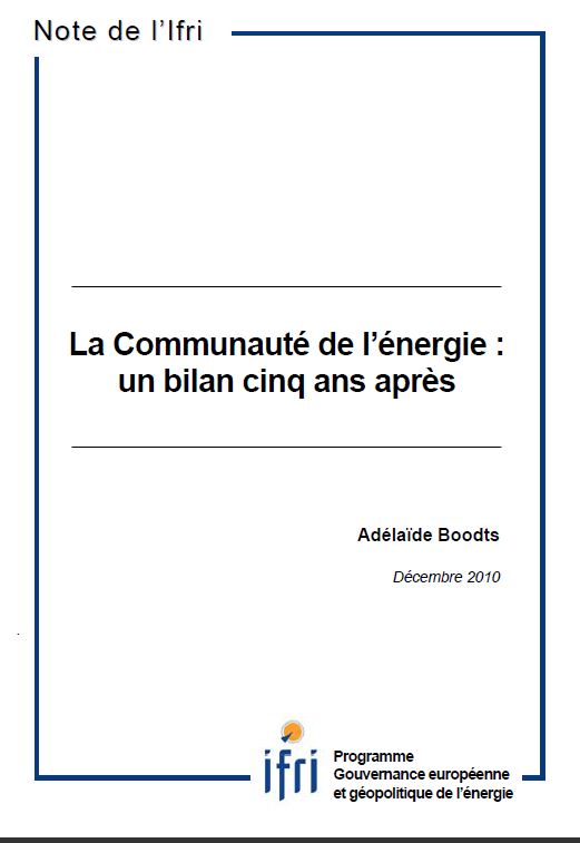 La Communauté de l'Energie : un bilan cinq ans après