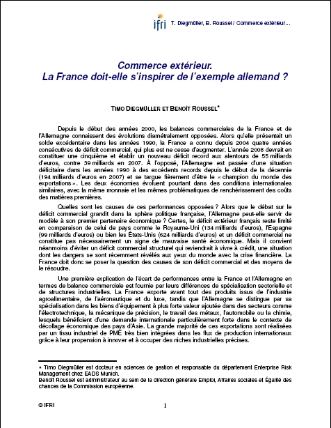 Commerce extérieur. La France doit-elle s'inspirer de l'exemple allemand ?