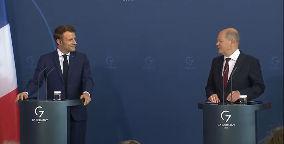 Emmanuel Macron et Olaf Scholz, Berlin, mai 2022