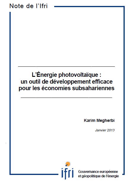 L'Énergie photovoltaïque: un outil de développement efficace pour les économies subsahariennes