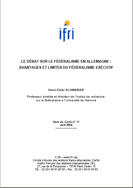 Le débat sur le fédéralisme en Allemagne : avantages et limites du fédéralisme exécutif