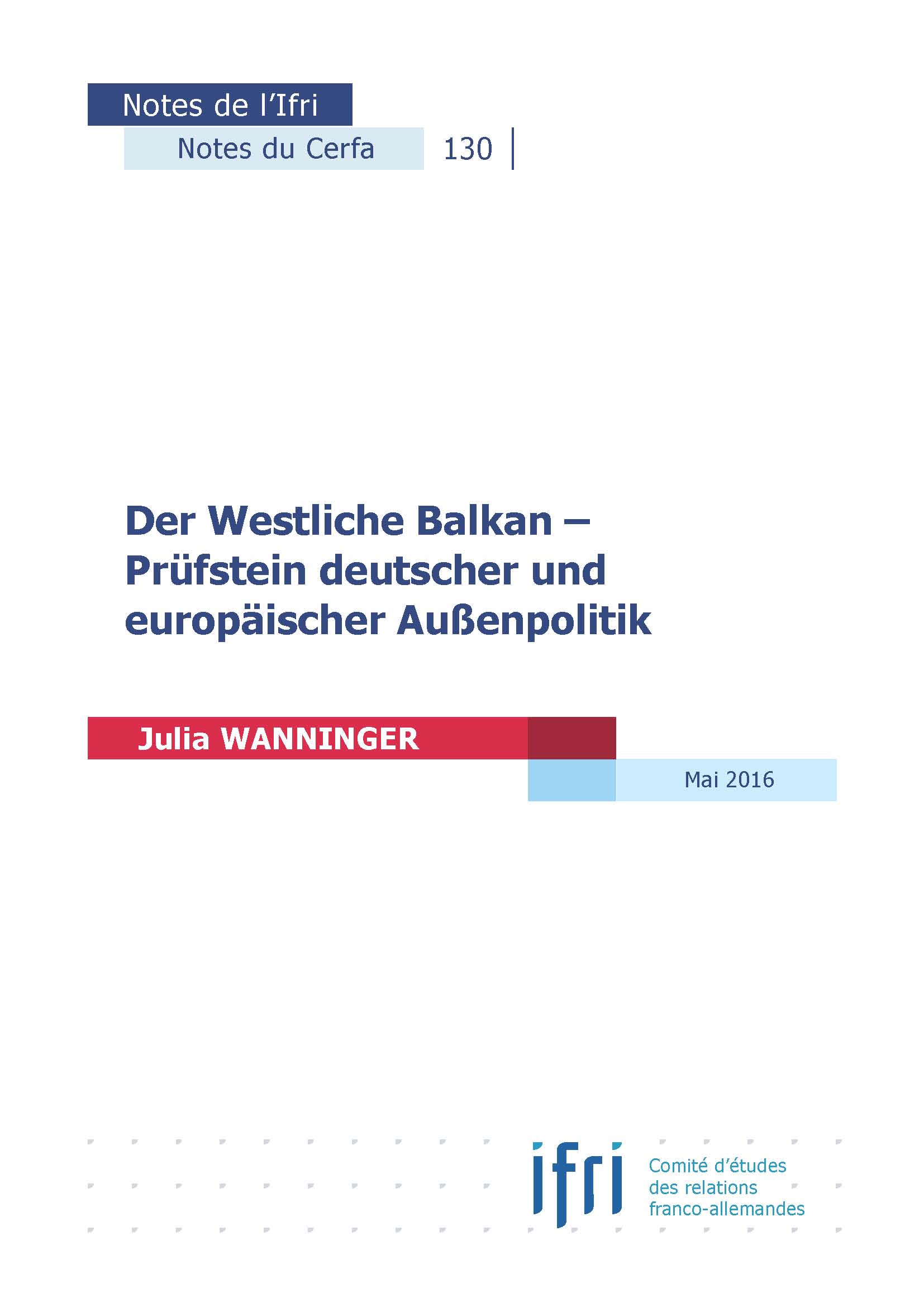 Der Westliche Balkan – Prüfstein deutscher und europäischer Außenpolitik