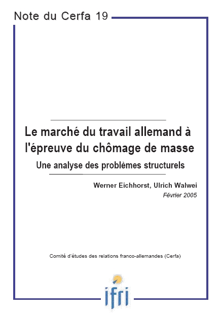 Le marché du travail allemand à l'épreuve du chômage de masse - une analyse des problèmes structurels