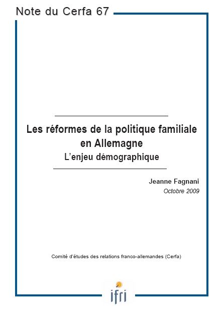 Les réformes de la politique familiale en Allemagne :  l'enjeu démographique