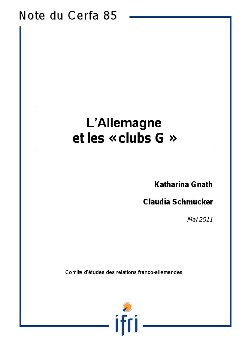 L'Allemagne et les "clubs G"