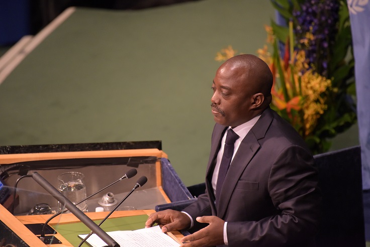 Joseph Kabila s'adressant aux Nations unies