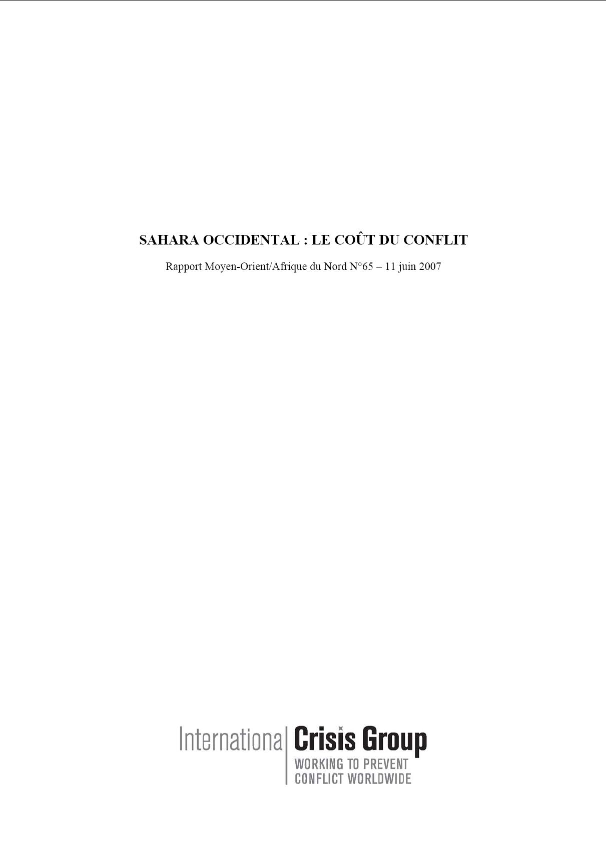 Sahara occidental : le coût du conflit