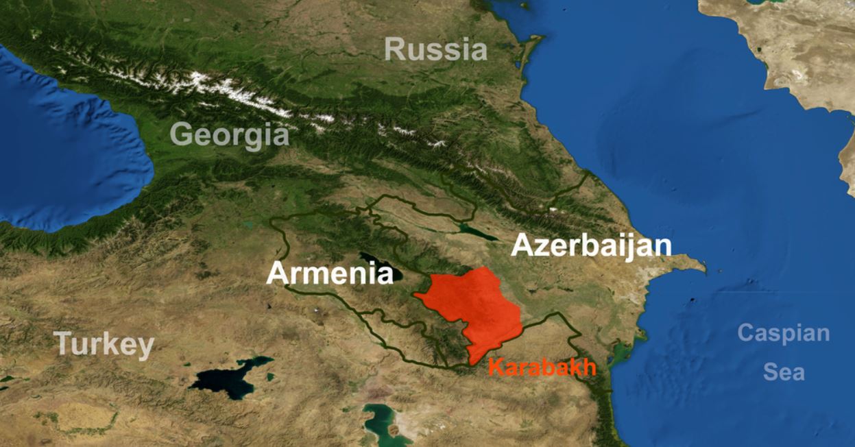 Conflit Arménie-Azerbaïdjan, image fournie par la NASA