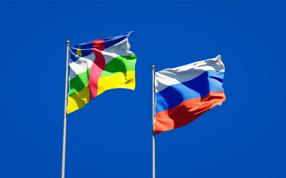 Russian and Central African flags