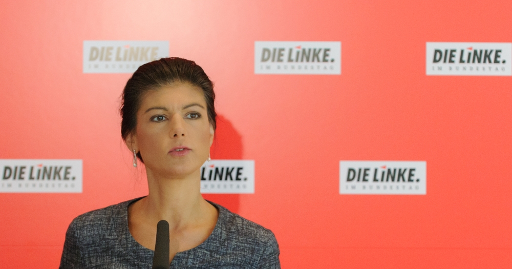 Sahra Wagenknecht, membre du parti d'extrême gauche Die Linke, Berlin, octobre 2018