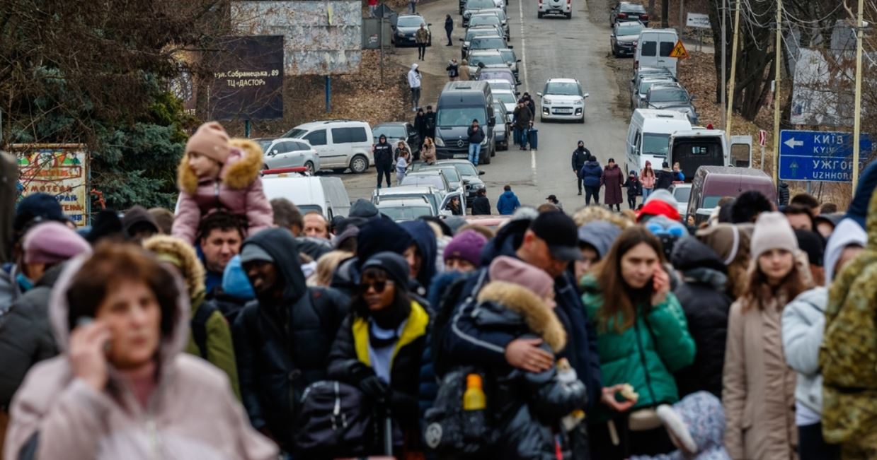 Oujhorod, Ukraine - 26 février 2022 