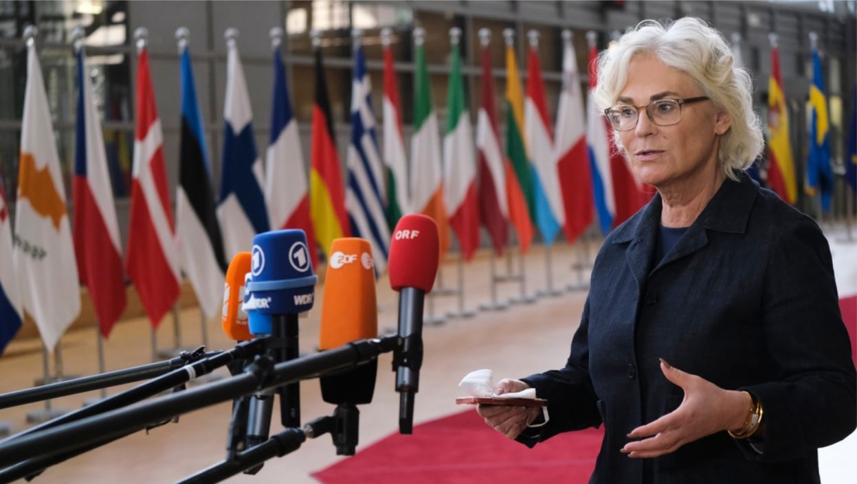 La ministre allemande de la Défense Christine Lambrecht, Bruxelles, 21 mars 2022