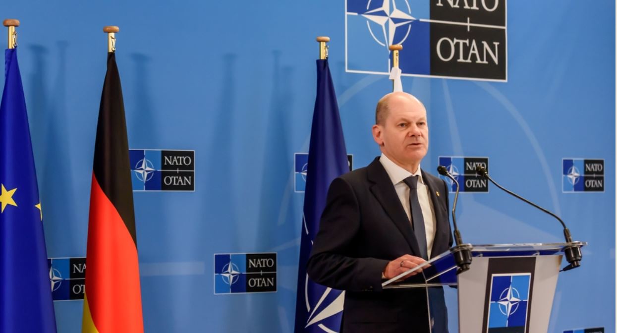 Olaf Scholz, chancelier allemand, Sommet extraordinaire de l'OTAN, Bruxelles, 24 mars 2022