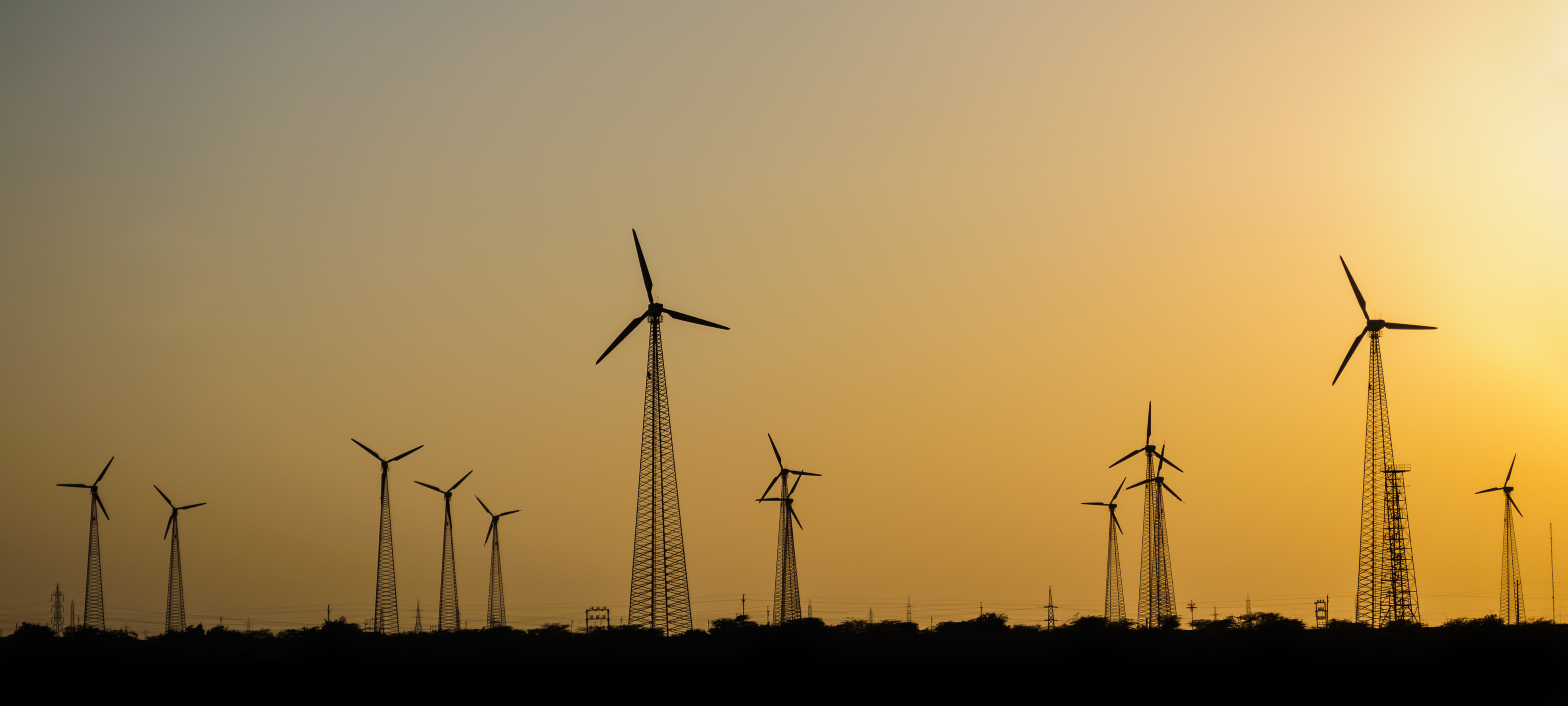 Electricity generating windmills in Indian Thar desert