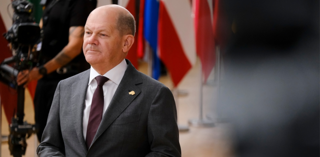 Le chancelier allemand Olaf Scholz au Conseil européen, Bruxelles, 29 juin 2023.