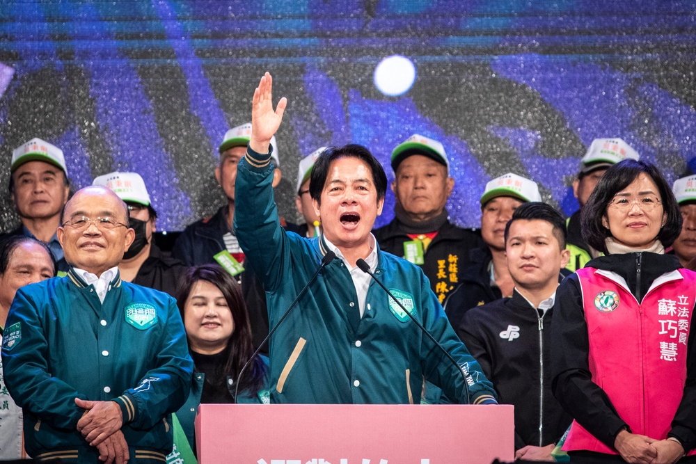 Lai Ching-te, discours lors du rassemblement du Parti Démocrate Progressiste (DPP), New Taipei,6 janvier 2024