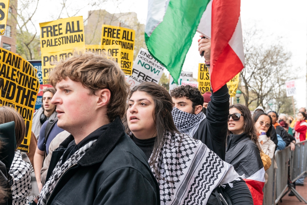 Les étudiants manifestent en faveur de la Palestine à l'Université Columbia, Newl York - 19 avril 2024