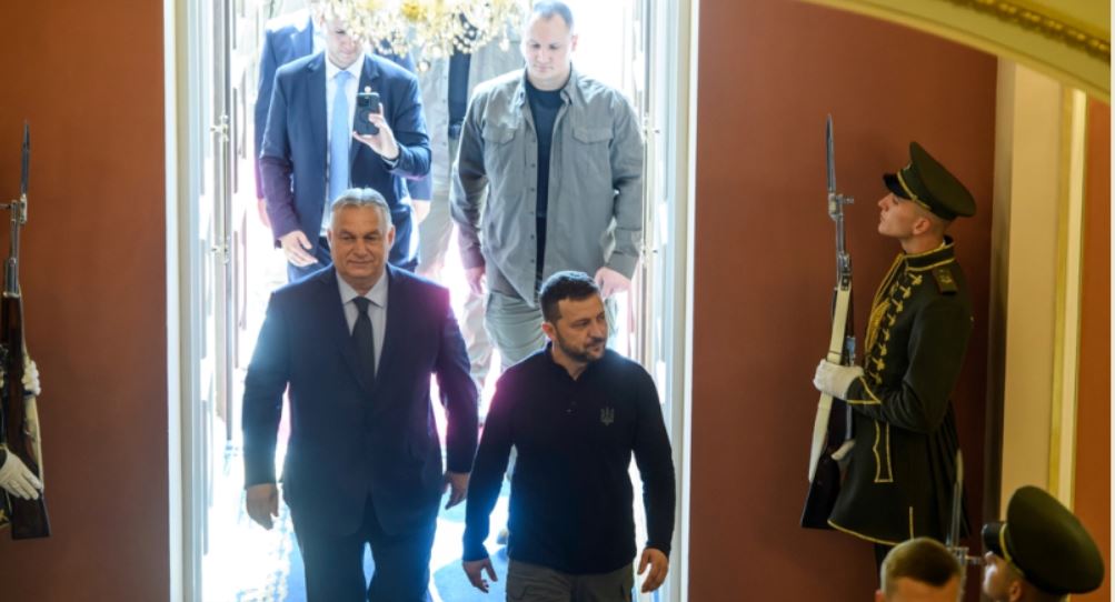 Le Premier ministre hongrois Viktor Orban en visite inopinée à Kiev, rencontre avec le président Volodymyr Zelenskiy, 2 juillet 2024