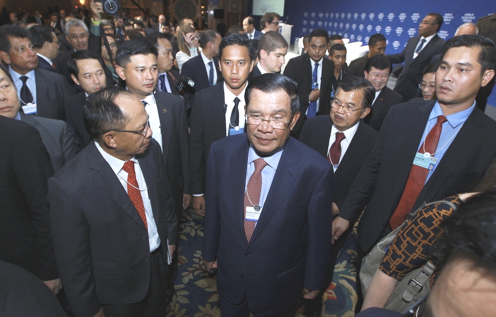 Prime Minister of Cambodia, Hun Sen, attend hosting the World Economic Forum, 2017