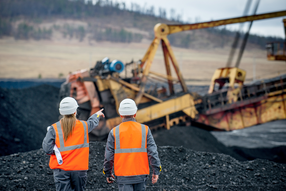 Opencast coal mine workers