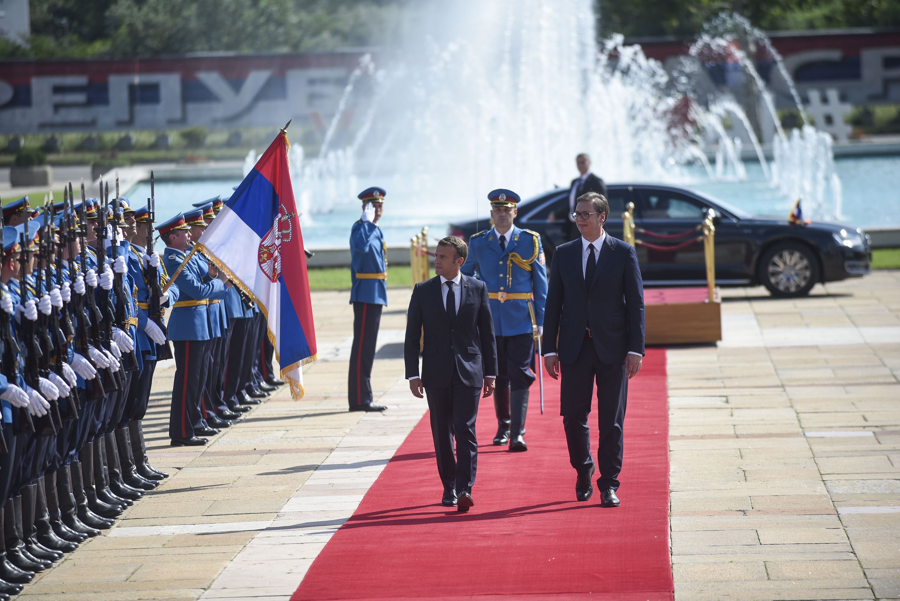 French President Emmanuel Macron State Visit to Belgrade, Serbia – July 15, 2019 © Oksana Skendzic/SIPA/Shutterstock.com