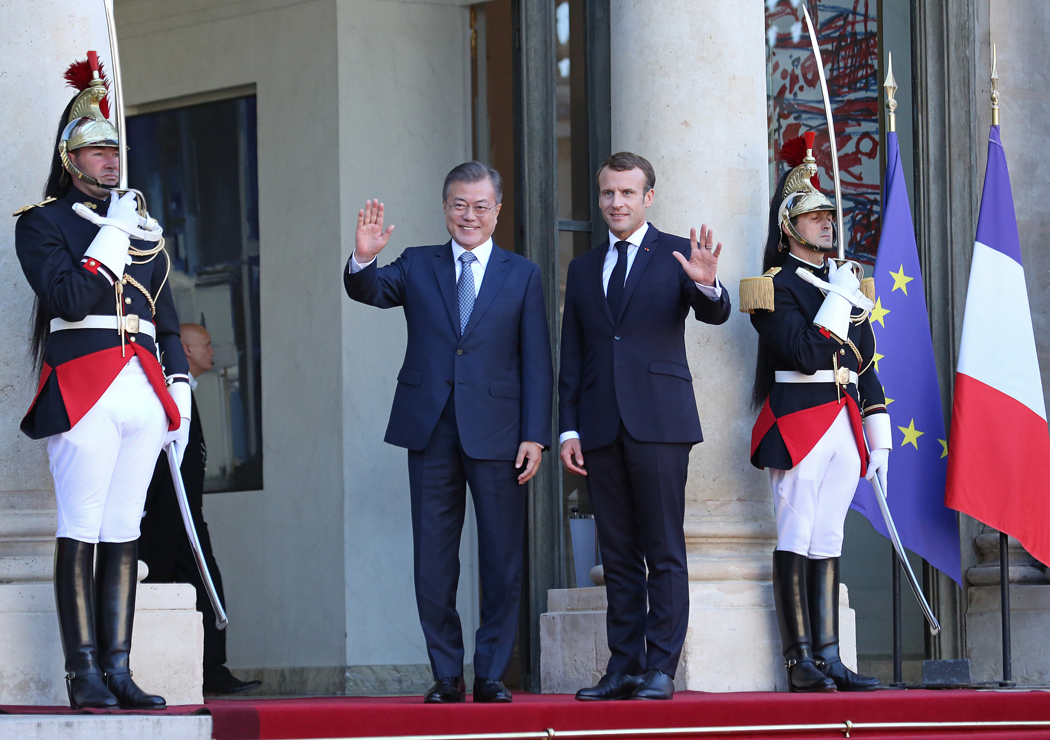 South Korean President Moon Jae-in at the Elysee Palace in Paris, France - 15 Oct 2018