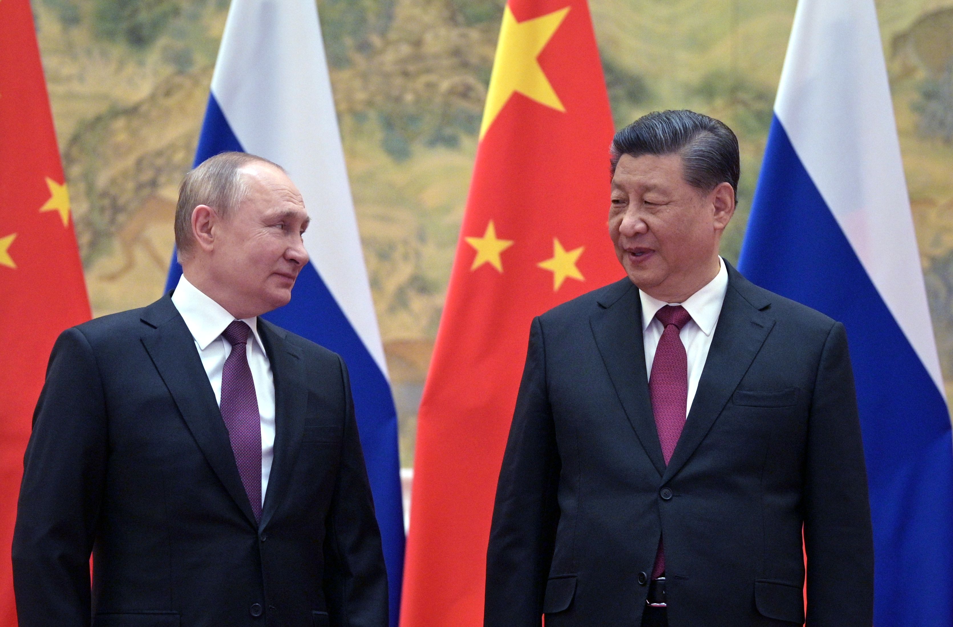 Le président russe Vladimir Poutine et le président chinois Xi Jinping à Pékin – 4 février 2022