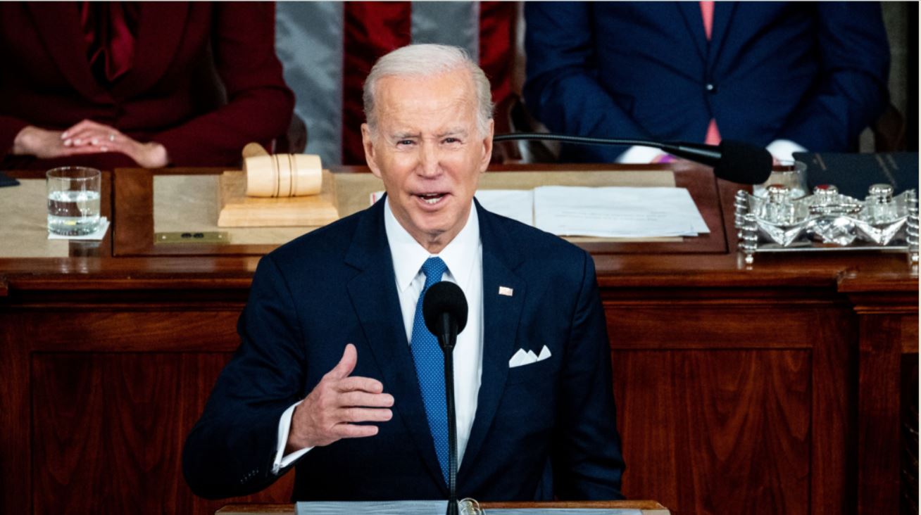 President Joe Biden giving the State of the Union Address in the House Chamber at the U.S. Capitol, 7 Feb 2023