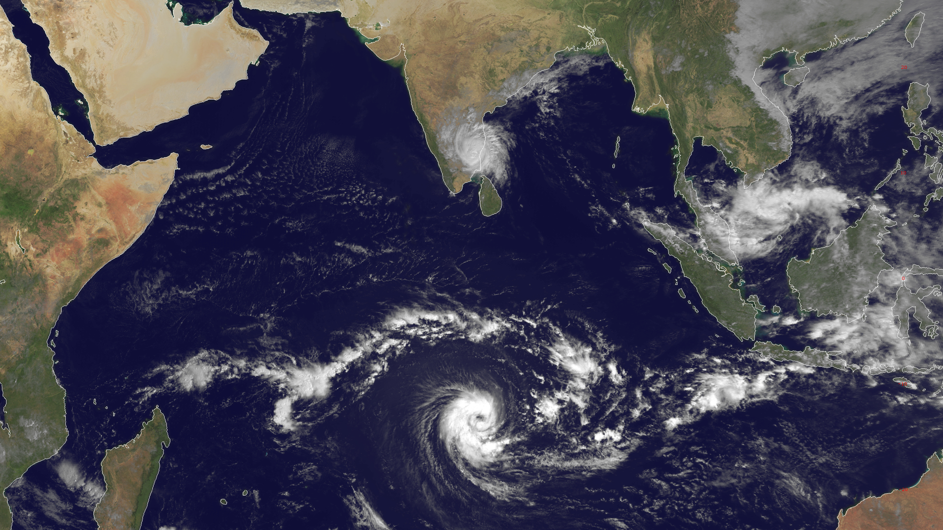 Storm Forming Above the Indian Ocean in 2011