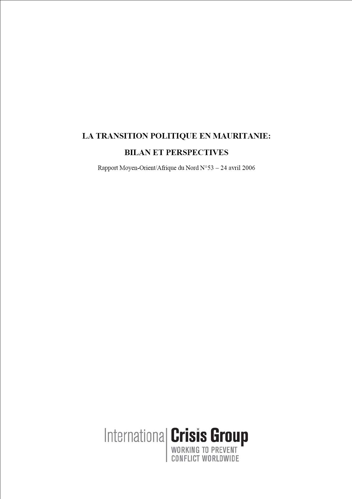 La transition politique en Mauritanie : Bilan et perspectives