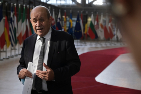 Jean-Yves Le Drian, Conseil des Affaires étrangères, siège de l'UE, Bruxelles - 21 mars 2022