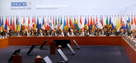 Hamburg, Germany. December 8th 2016: 23rd OSCE Ministerial Council in Hamburg