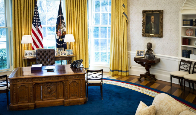 Le Bureau ovale de la Maison-Blanche, Washington, D.C.